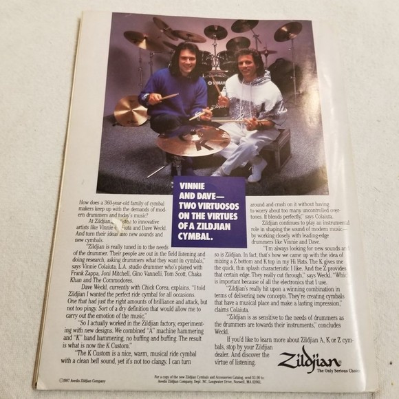 Dec. 1987 Modern Drummer Manu Katche, Steve Houghton, neil Peart Tuning - Picture 7 of 9